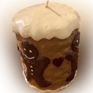 Vintage New Gingerbread Cookie Candle Christmas Holiday 3 x 4 inches